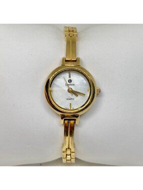 Vintage Lordson gold tone women’s watch 22mm mop dial quartz 7” running